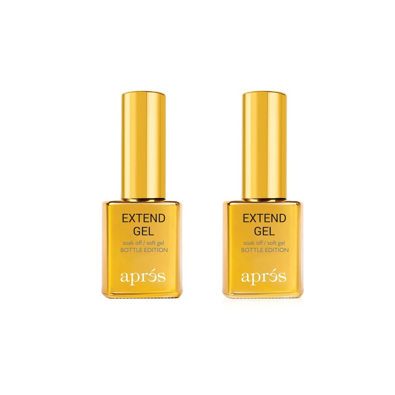 Apres Nail Extend Gel Gold Bottle | 15mL | Premium Quality | Soft Gel, Gel-X Tips Adhesive, Easy Application, Easy Removal, Soak Off, Applicator Included
