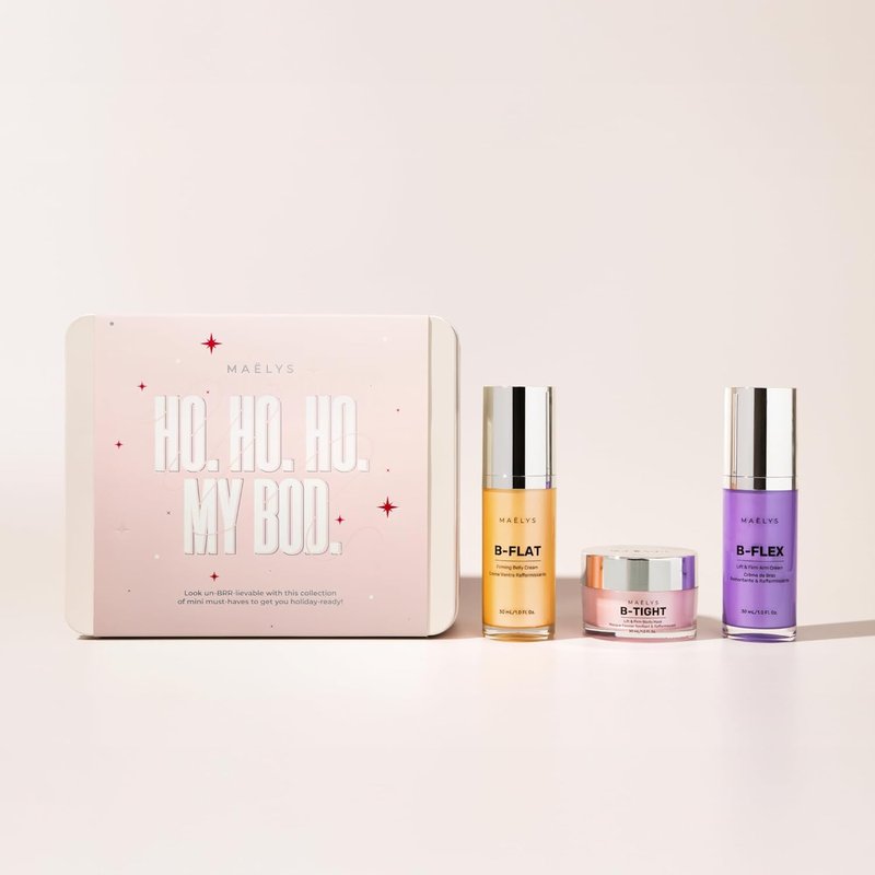Maelys Holiday Trio Kit - Firming Cream Set for Booty, Belly & Arms | B-TIGHT, B-FLAT & B-FLEX Minis - Reduces Stretch Marks & Cellulite (1.0 Fl Oz)