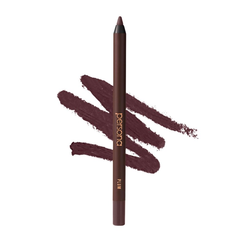 PERSONA 24HR Plum Waterproof Eyeliner Pencil | Creamy, Smudgeable Pencil for Lash Line & Waterline | All-Day to All-Night Wear | Vegan, Cruelty-Free, Paraben-Free | Made in USA