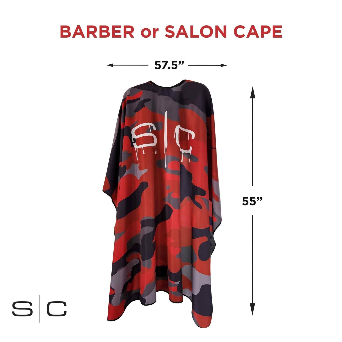 Stylecraft Professional Barber Water Resistant Hair Cutting Cape One Size (Red Camo)…