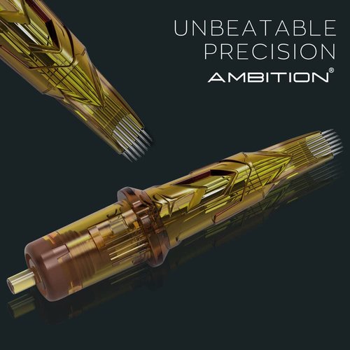Ambition Glory Tattoo Cartridges #12 Standard 7RL Needles Disposable 50pcs 0.35mm 7 Round Liner for Rotary Tattoo Machine Supply