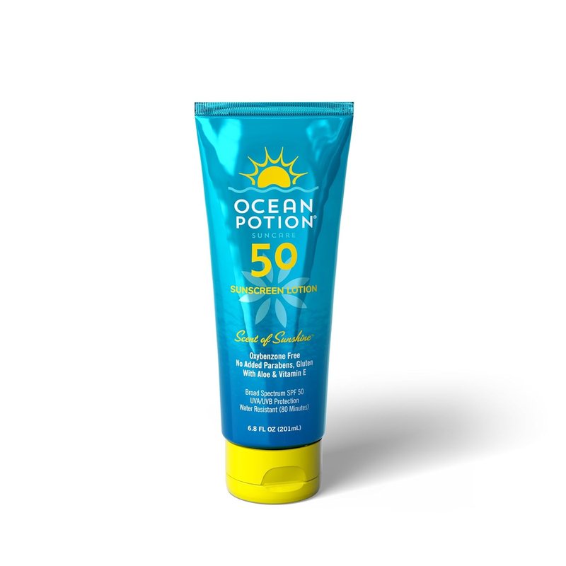 Ocean Potion SPF 50 Sunscreen Lotion - Broad Spectrum UVA/UVB Protection with Aloe & Vitamin E | 6.8 oz