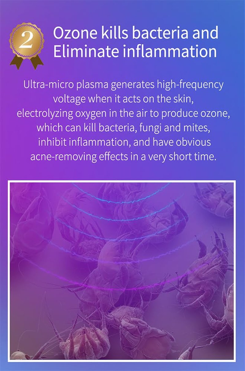 KinseiBeauty Plasma Facial Device, Ozone Skin Care Machine, Face Massager for Acne Treatment, Brightening, Anti-Wrinkle