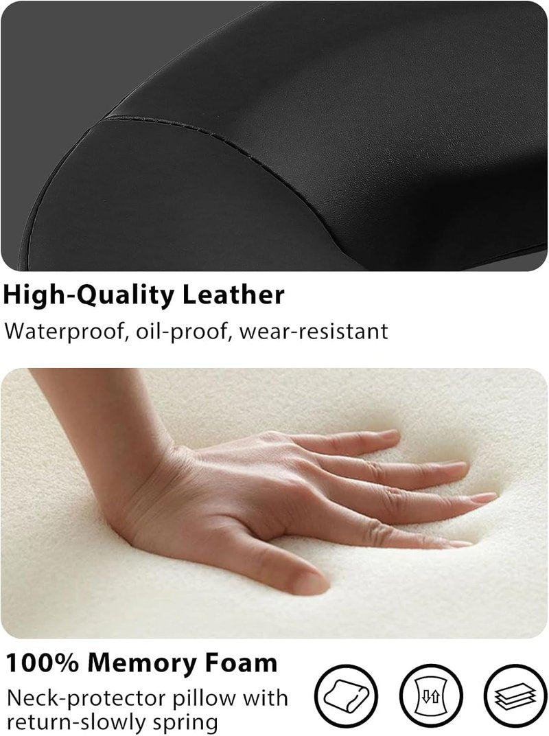 EBANKU Mattress Top Massage Kit, Adjustable Massage Headrest Face Cradle Cushion, Face Down Pillow with Massage Table Arm Rest for Bed at Home(Black)