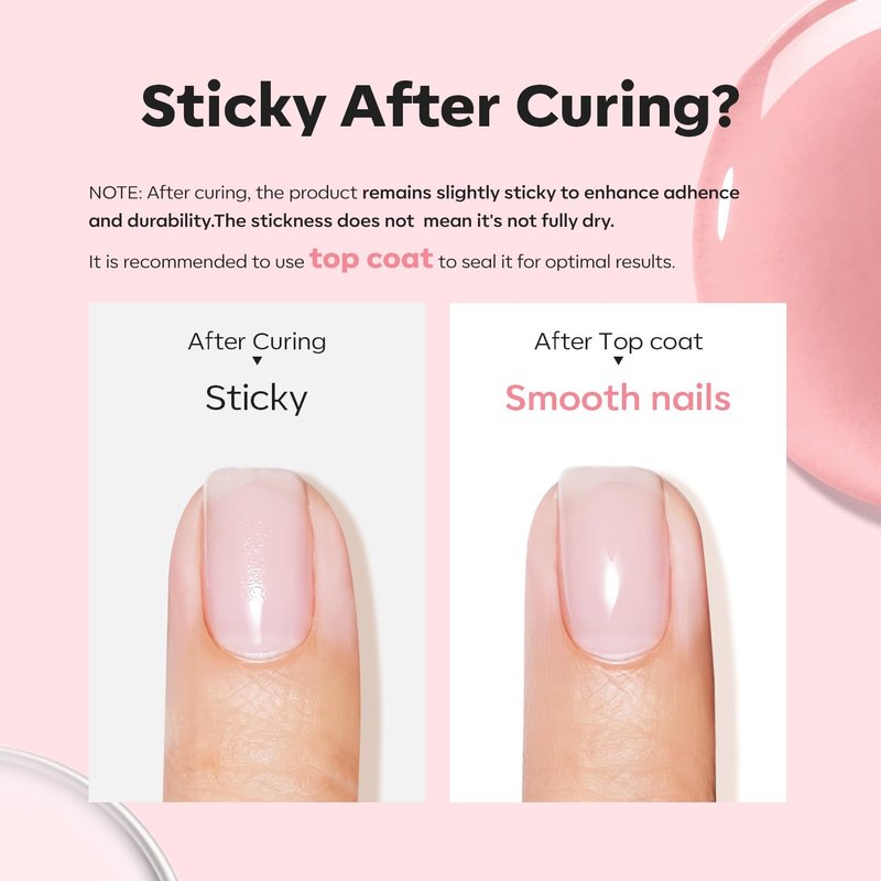 modelones Base Coat Builder Nail Gel, 2 Pcs Clear and Rose Nude Pink Builder Nail Polish for Thickening Apex Building 8-in-One Rubber Color Base Polish Extend Gel LED Lamp Cured 10 ml DIY Salon