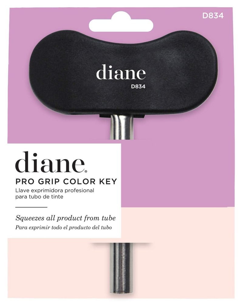 Ergonomic Hair Dye Tube Squeezer - Diane Pro Grip Color Key | Essential Tool for Salon Professionals & Home Colorists - Black