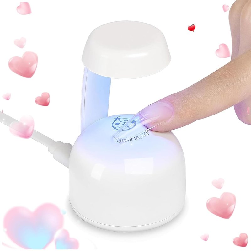 Beetles Milky White Press-On Nails - Short Square Gel Set with 30pcs, 15 Sizes & Mini UV Light