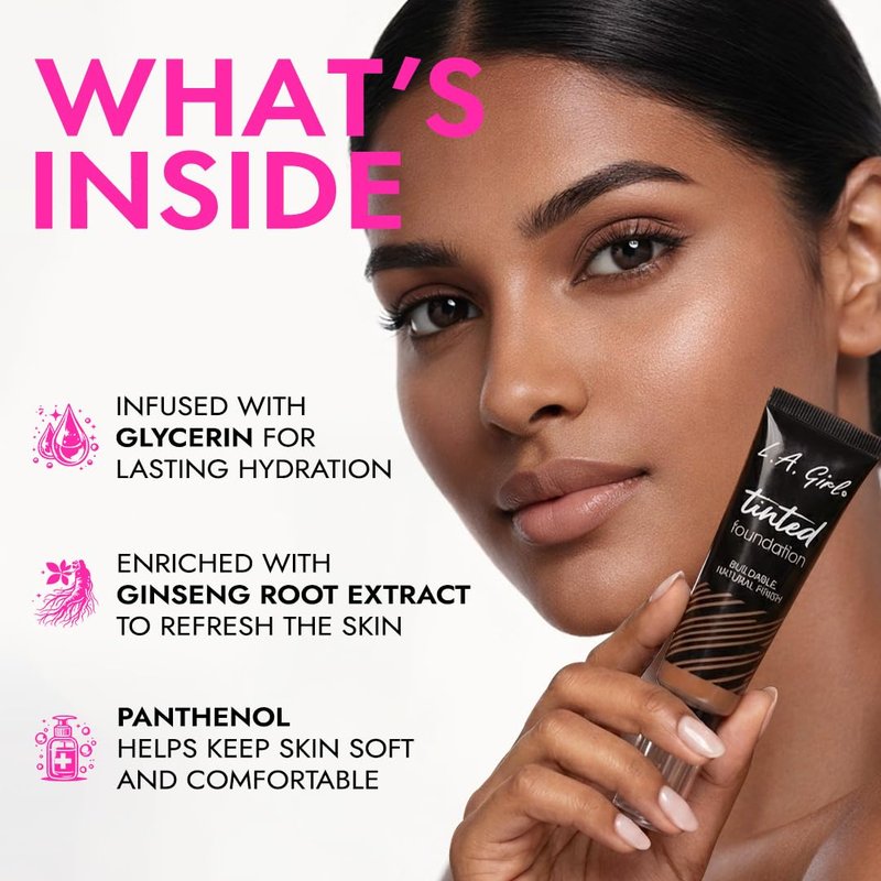 L.A. Girl Tinted Foundation, Medium Beige GLM757