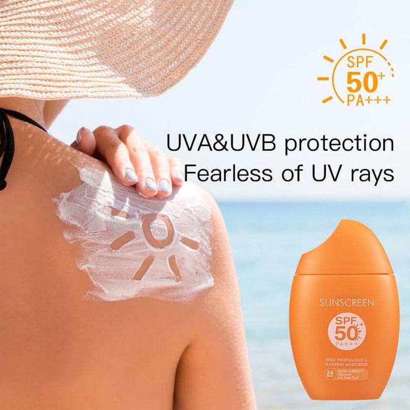 Broad Spectrum SPF 50 Sunscreen For Women, Weightless Travel Sunscreen Cream For All Skin Types, Water Resistant Sunblock, Lightweight, Oil Free - 1.76 OZ