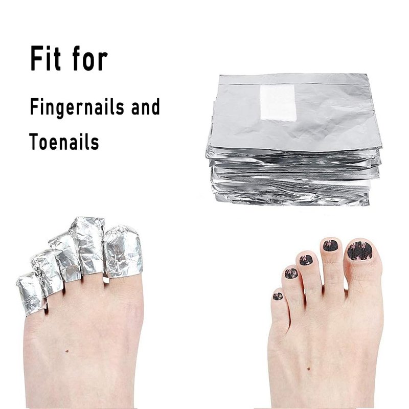 400Pcs Nail Polish Remover Gel Nail Foil Wraps Aluminium Soak Off Foils Cotton Pads Gel Nail Polish Wraps Removal Tool Finger Nail Polish Remover with Lint-Free Lager Cotton Pad