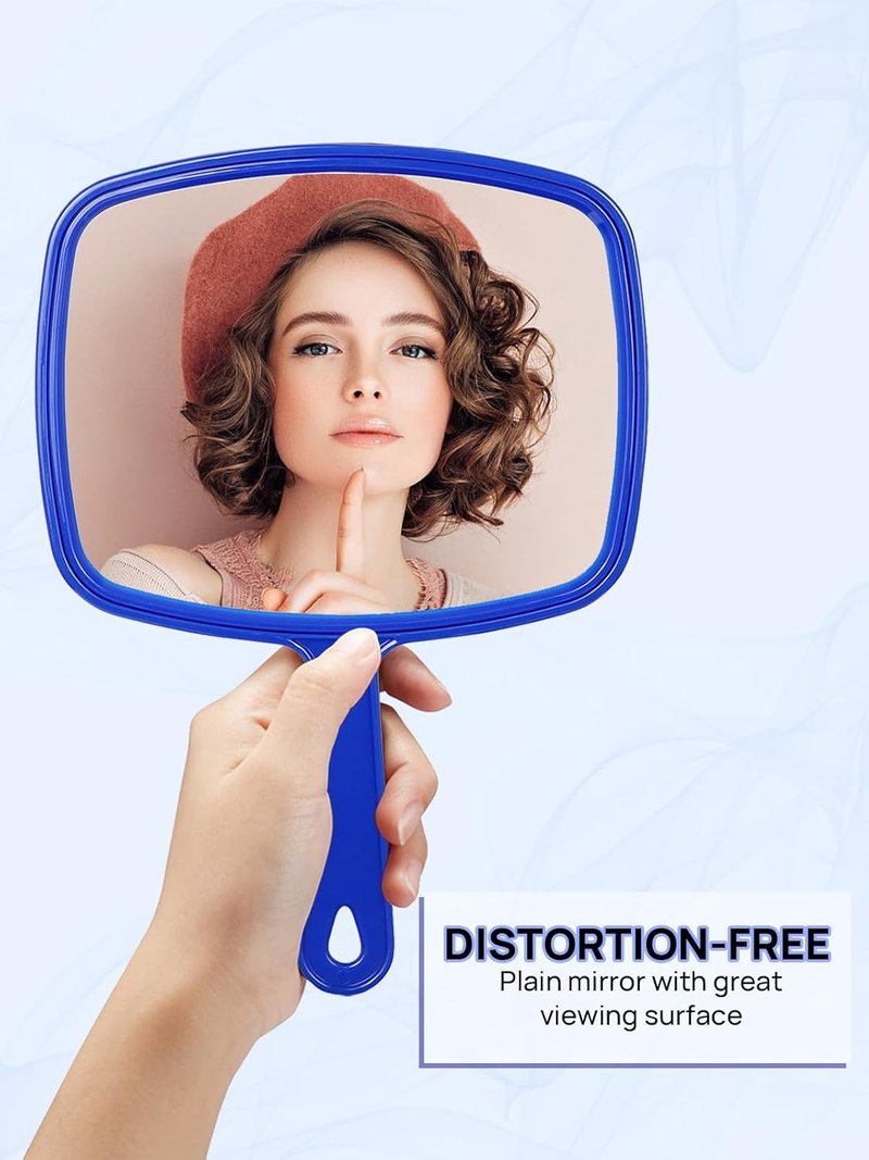 OMIRO Handheld Mirror - Stylish American Old Glory Blue Design for Easy Use