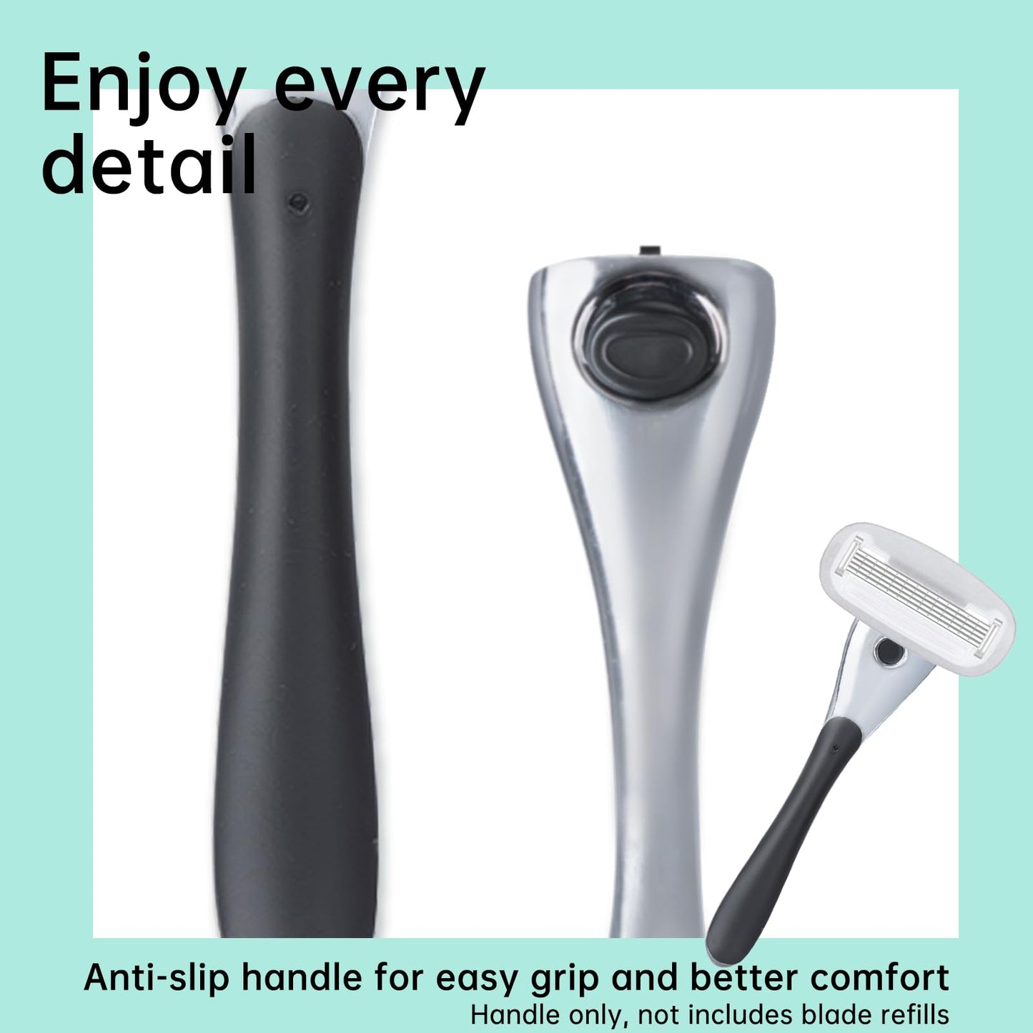 TEITEAI Metal Razor Handle Compatible with Billie Only
