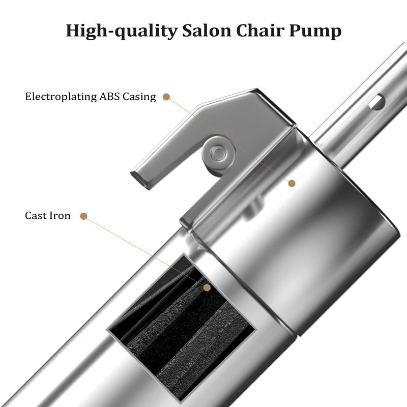 Barber Chair Replacement Hydraulic Pump, Adjustable Height Free 360 Degree Rotation, Fit for Salon Styling Chair Beauty Hairdressing Chair, 6 Screws