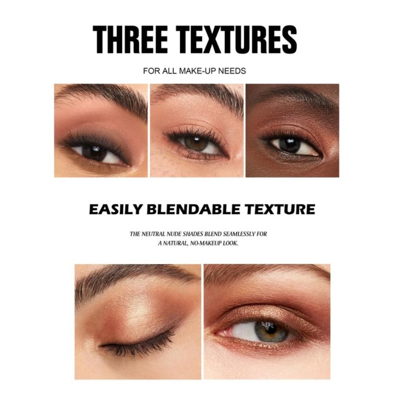 gcdat 9 Colors Eyeshadow Palette Natural Nude Matte Shimmer Glitter Eye Shadow Pallete, High Pigment, Blendable, Long-Lasting Natural to Glam Smokey Eye Looks