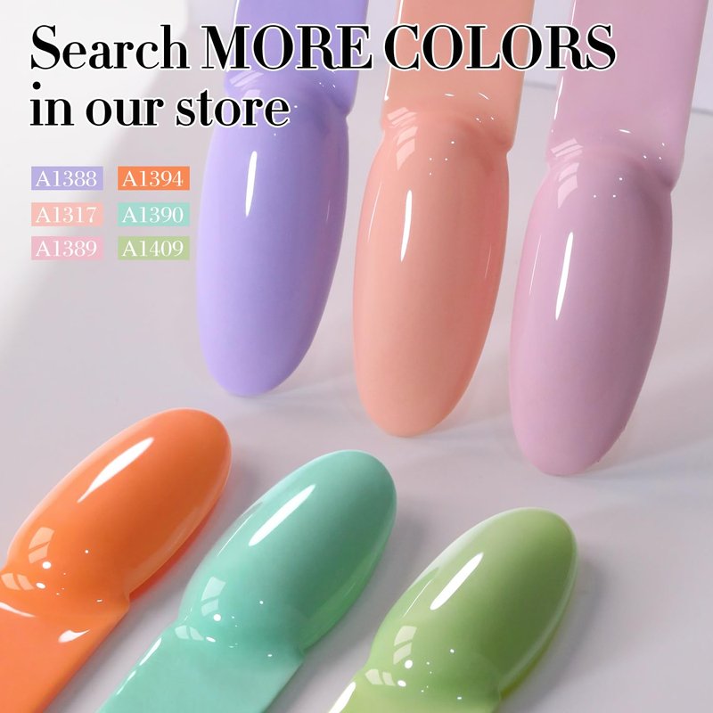 Double Rhythm 15ML Gel Nail Polish Pure Sheer Same Color Same Bottle Soak Off Gel Polish Art Manicure Salon DIY at Home for Women (Green-A1409)