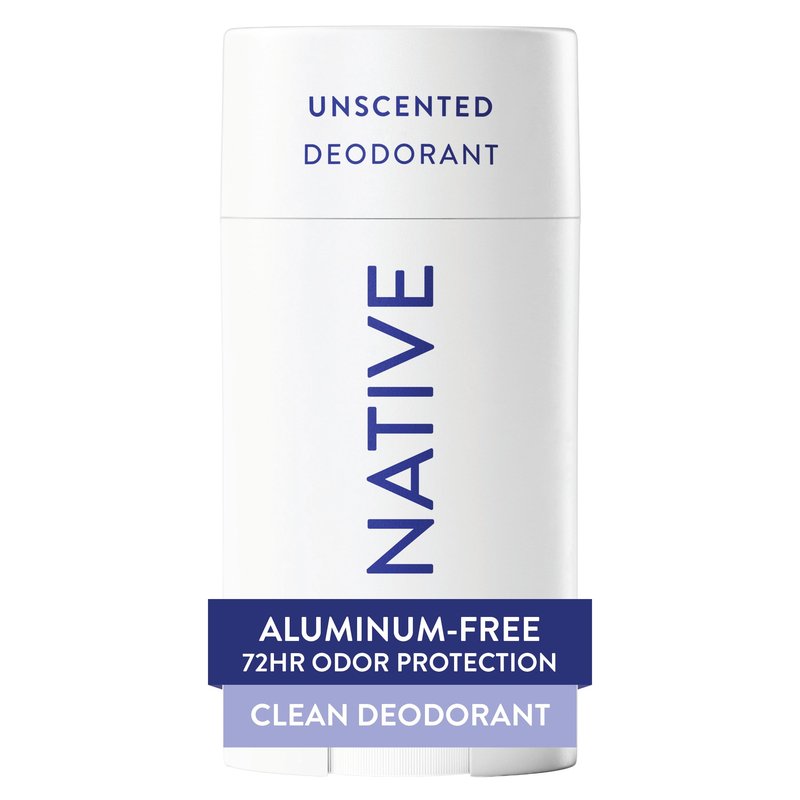 Native Deodorant Contains Naturally Derived Ingredients, 72 Hour Odor Control, Deodorant for Women and Men, Aluminum Free, Unscented 2.65oz