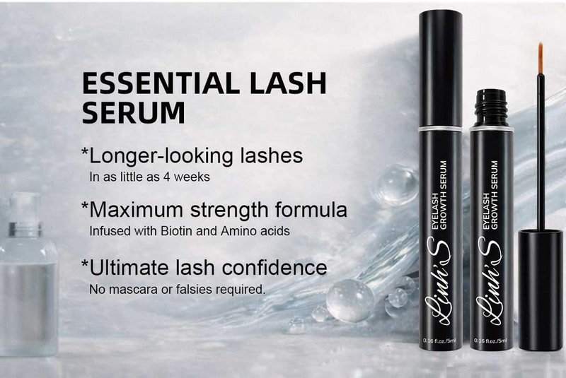 Eyelash Growth Serum - Biotin & Peptides for Longer, Fuller Lashes | Oil-Free, Vegan, 5ml