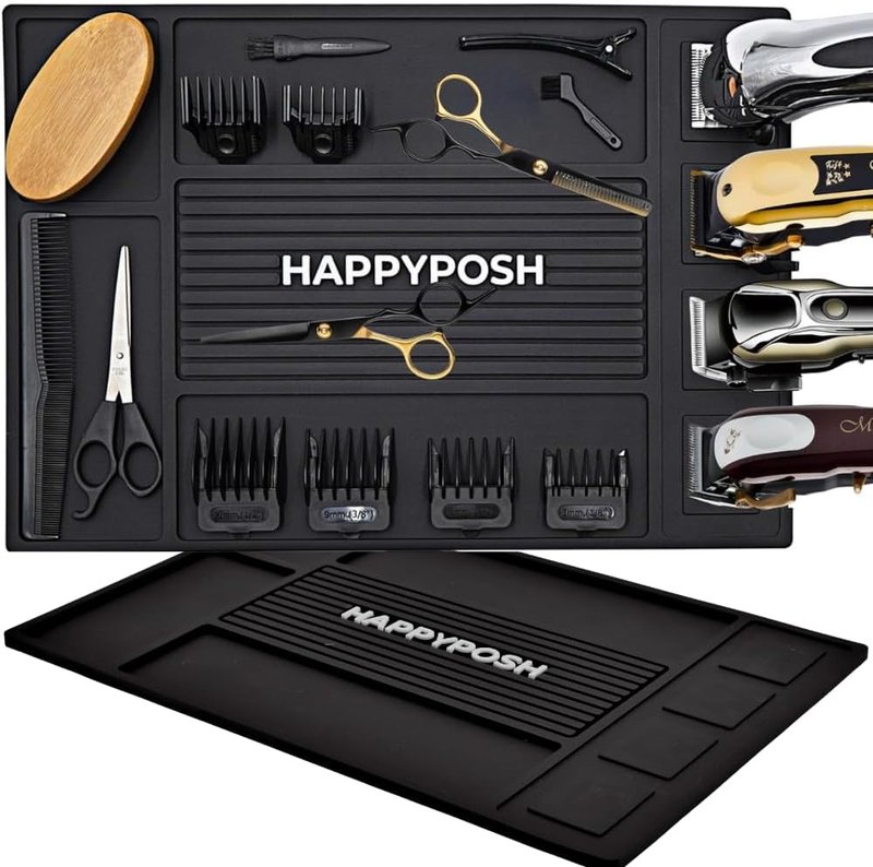 Magnetic Barber Mat - Professional Tool Organizer for Clippers | Salon Pad for Barbershop Use