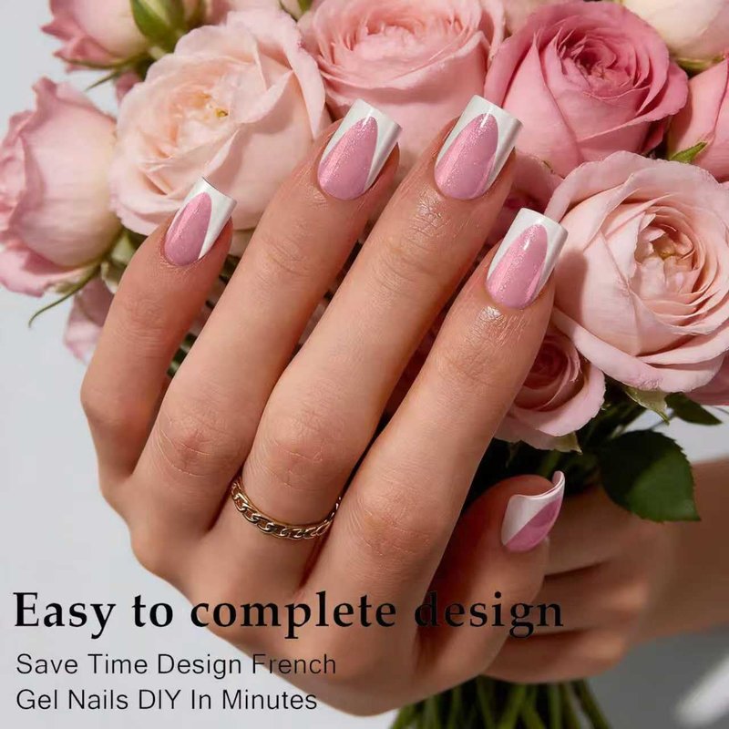 Dsixnails Press on Nails, Soft Gel Nail Tips, Long lasting Acrylic Fake Nails, No Need to File False Nail Tips Extension for Women Girl Nails