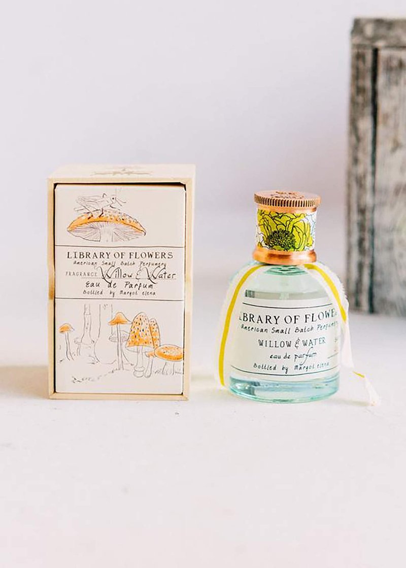 Library of Flowers Willow & Water Eau de Parfum, 1.69 fl oz / 49.7 ml, Cut Greens, Flowering Lotus & Watercress Luxury Perfume for Women, Long Lasting Fragrance, Signature Ladies Essentials