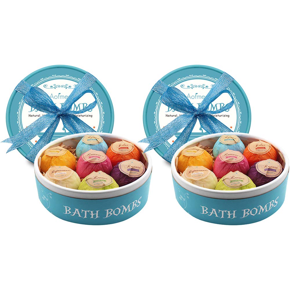 Aofmee Bath Bombs, 14 Bath Bombs for Women, Handmade Bathbombs for Kids Girls, Mothers Day Gifts for Mom, Spa Relaxation Gift for Her, Birthday Valentines Christmas for Women Who Have Everything