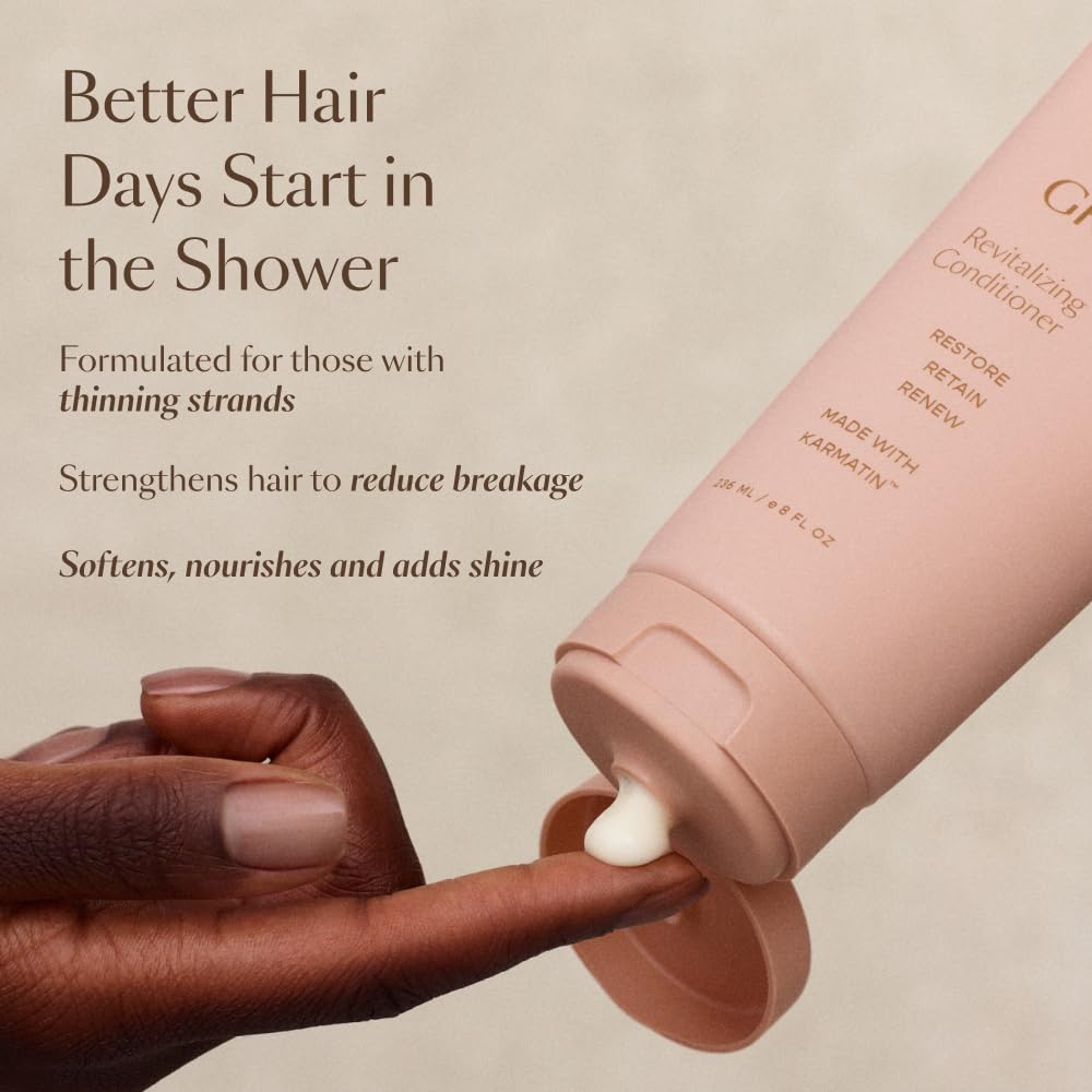 VEGAMOUR GRO Revitalizing Conditioner - Smooth, Strengthen & Shine for Thinning Hair | Vegan & Color Safe (8 Fl Oz)