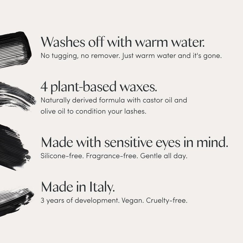 Ravie Beauty Effortless Lash Classic Curve Mascara BLACK (Black) - Lengthening and Volumizing Mascara, Smudge Proof, Flake Free, Buildable, Long Lasting, Washes Off with Warm Water