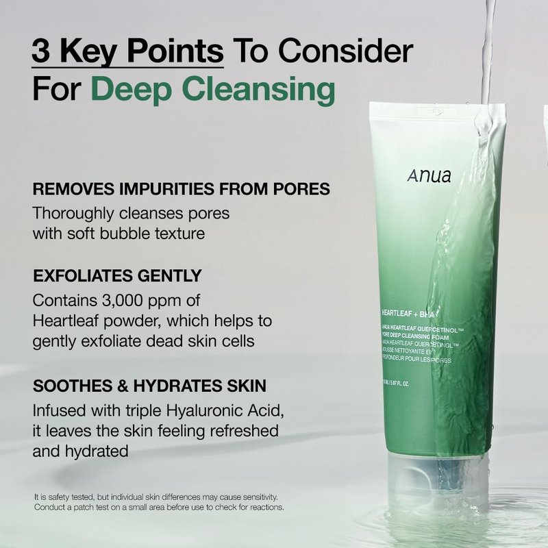 ANUA Double Cleansing Duo - Heartleaf Pore Control Oil & Quercetinol Foam | Korean Skincare for Makeup Removal & Blackhead Care