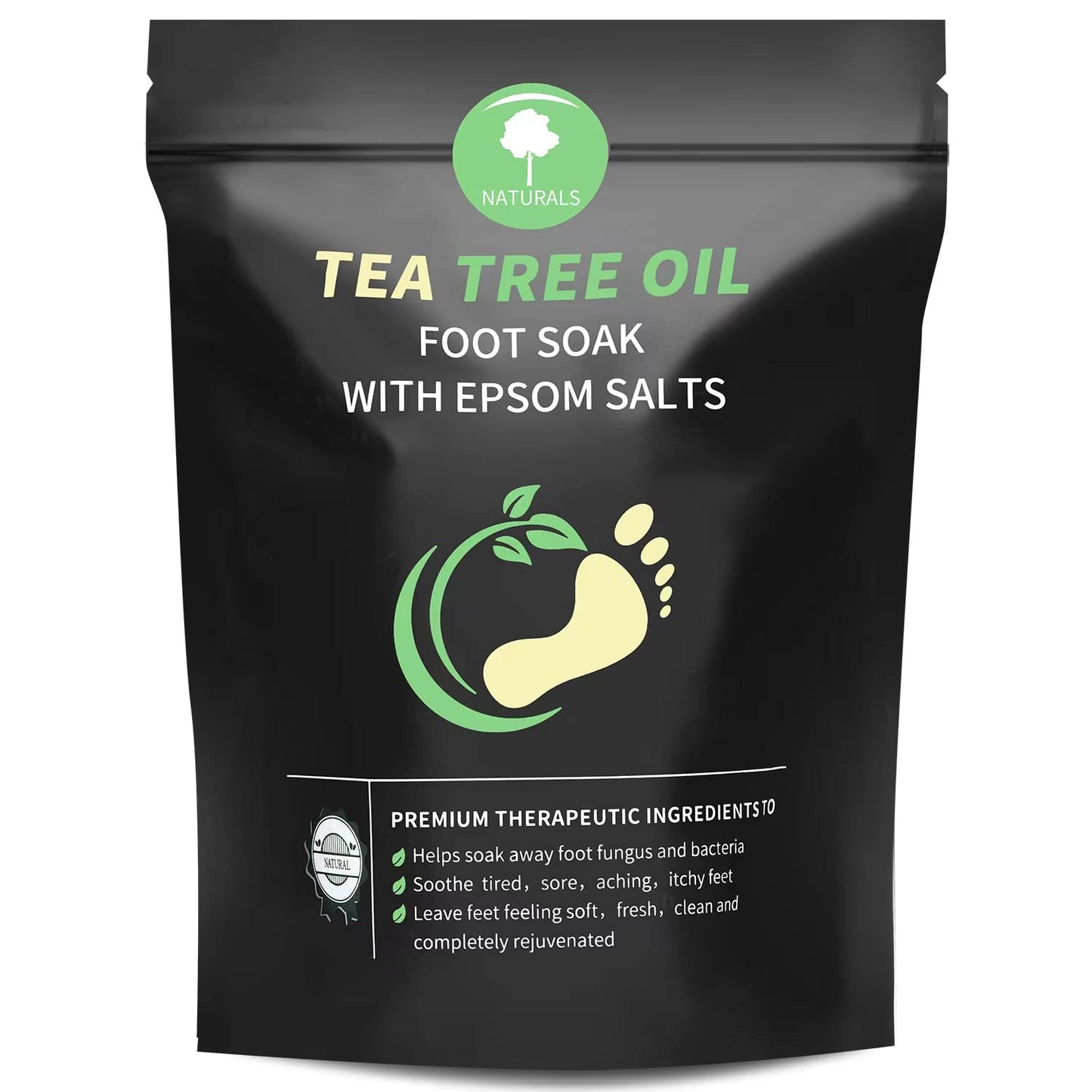 Tea Tree Oil Foot Soak - Epsom Salt Pedicure Spa for Toenail Fungus, Odor & Itch Relief | 16 oz