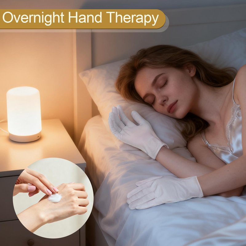 FOTKYXH 32PCS (16 Pairs) Thin White Gloves for Dry Hands Sleeping, Breathable White Glove with Elastic Cuff for Overnight Treatment, Eczema, Spa, Work, Inspection (One Size Fits Most)