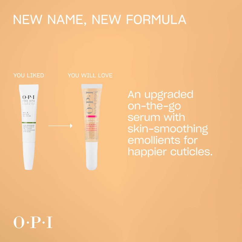 OPI Nature Strong Nails & Skin - Good as Gold Cuticle Serum | Hydrating Gel Serum to Soften & Sooth Cuticles On-The-Go | Enriched with Skin-Smoothing Emollients | 0.24 Fl Oz | 7 mL