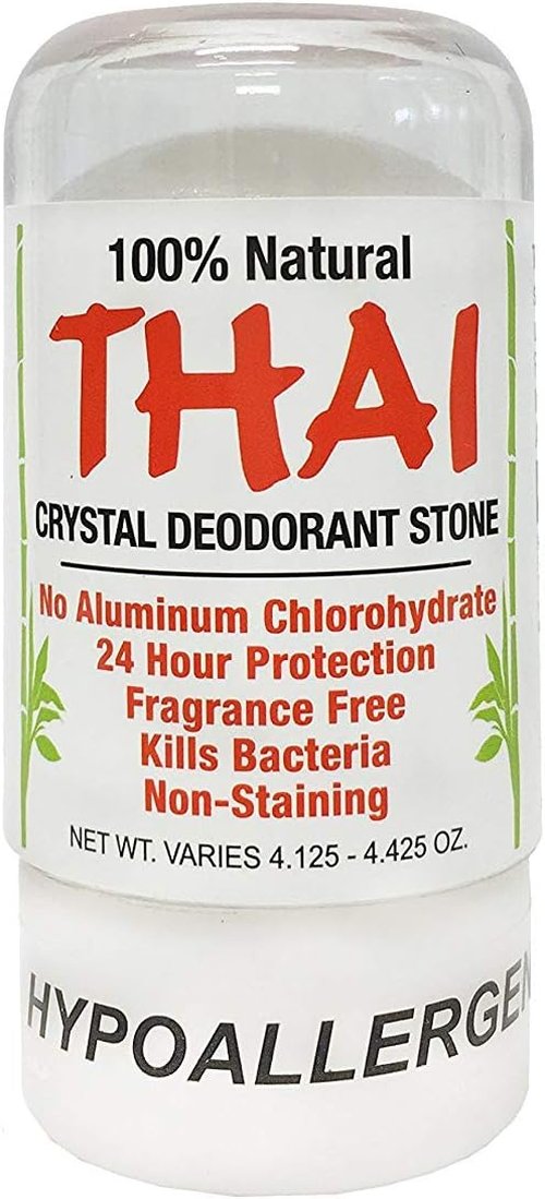 Thai Crystal Deodorant Stones - Natural 4.25 oz (Pack of 2) for Long-Lasting Odor Protection