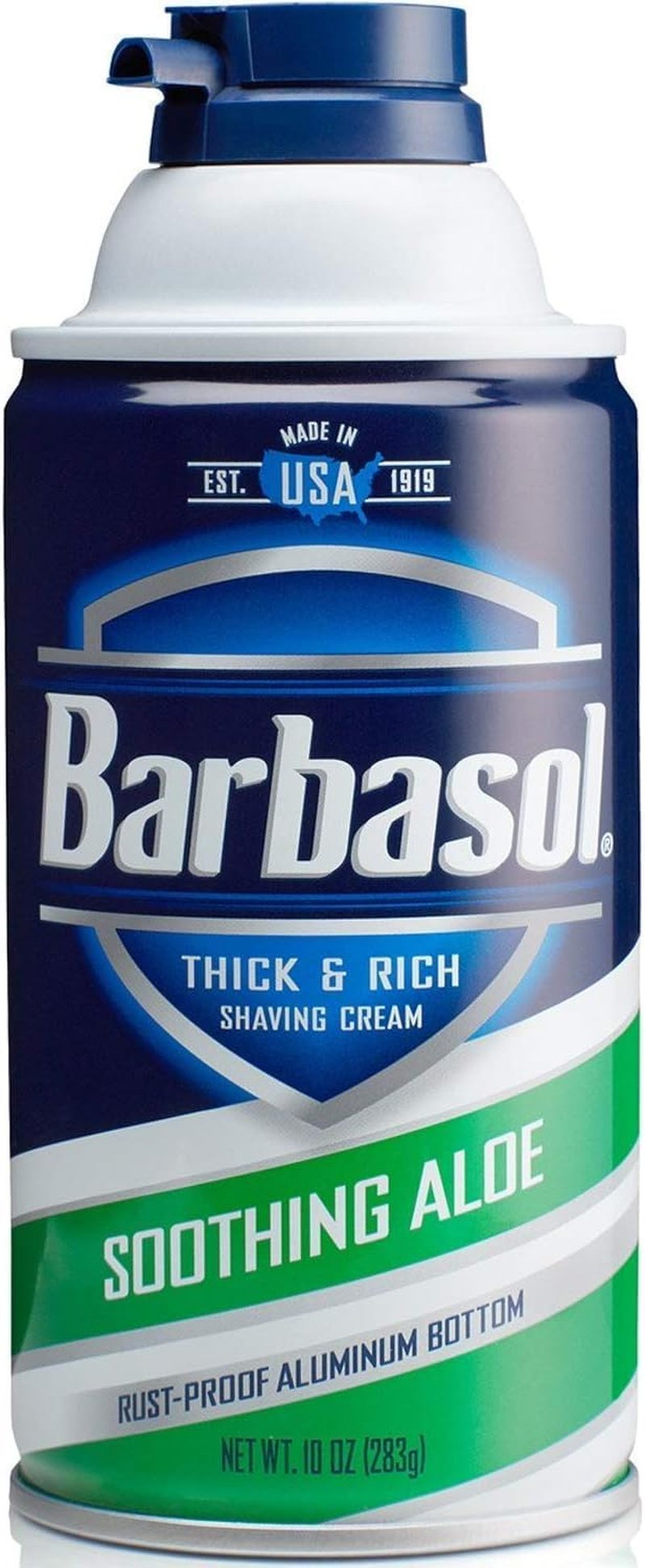 Barbasol Soothing Aloe Shave Cream - Thick & Rich Formula, 7 Oz | Perfect for Sensitive Skin