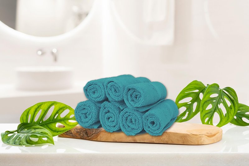 Lenenz Soft Wash Cloths - 12 Pack Plush and Absorbent Cotton Washcloths for Face, Body, and Baby - Multi-Purpose, Quick-Dry Wash Cloths Set 13x13'' (Light Green)