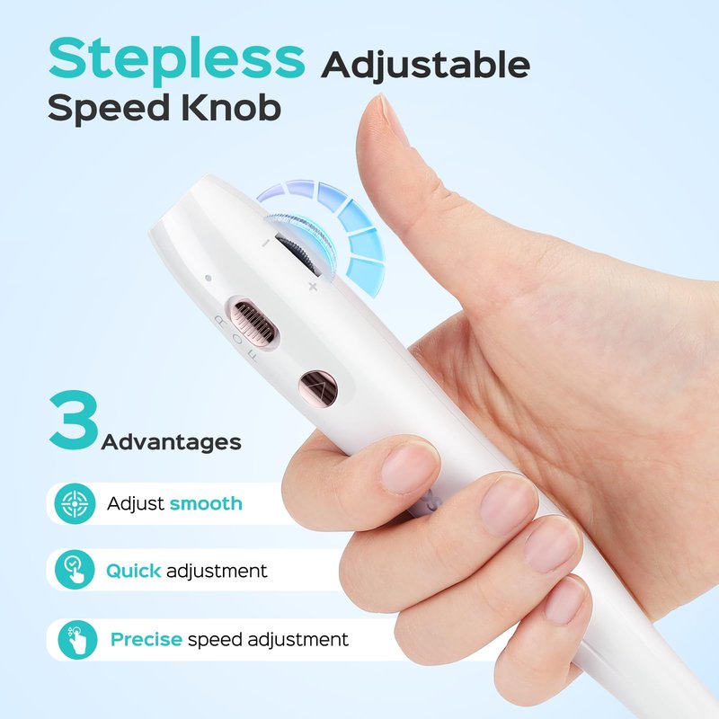 Cordless Electric Nail Drill File: COSLUS Nail Drill Machine with Stepless Speed Knob for Acrylic Gel Dip Powder Polish, Professional Portable Manicure Pedicure Kit Rechargeable for Home Salon Use