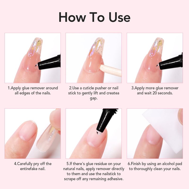 Curvlife Nail Glue Kit - Quick Drying 10g Semi-Solid Formula with 10ml Remover | Long-Lasting Press-On Nails
