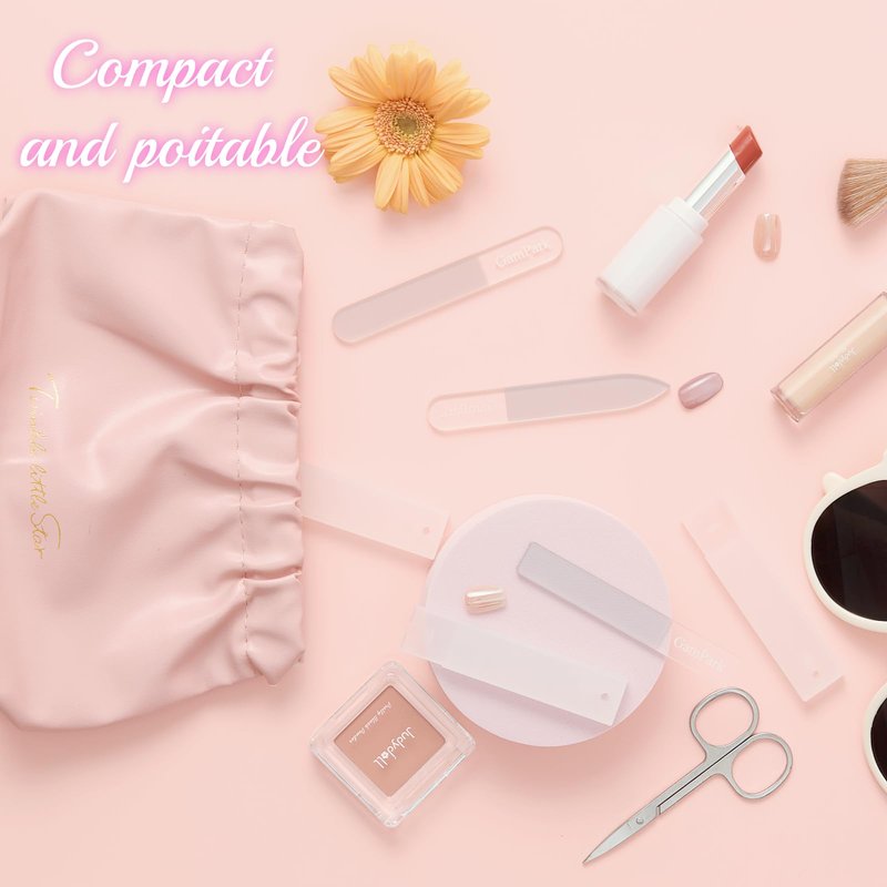 3PCS Glass Nail Files for Natural Nails - Reusable High-Quality Glass Nail File with Fine Abrasive Particles, Trims Shines and Buffs Nails, Safe Nail-Friendly Physical Polishing