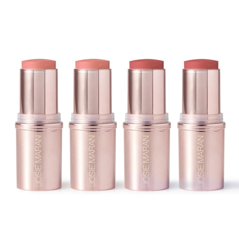 Josie Maran Blushing Argan Multi-Use Make Up Stick - Lip, Eye & Cream Blush Stick - Argan & Mineral-Based Pigments - Soft & Smoothing Moisture - Sheer & Luminous Color (4 Pieces)