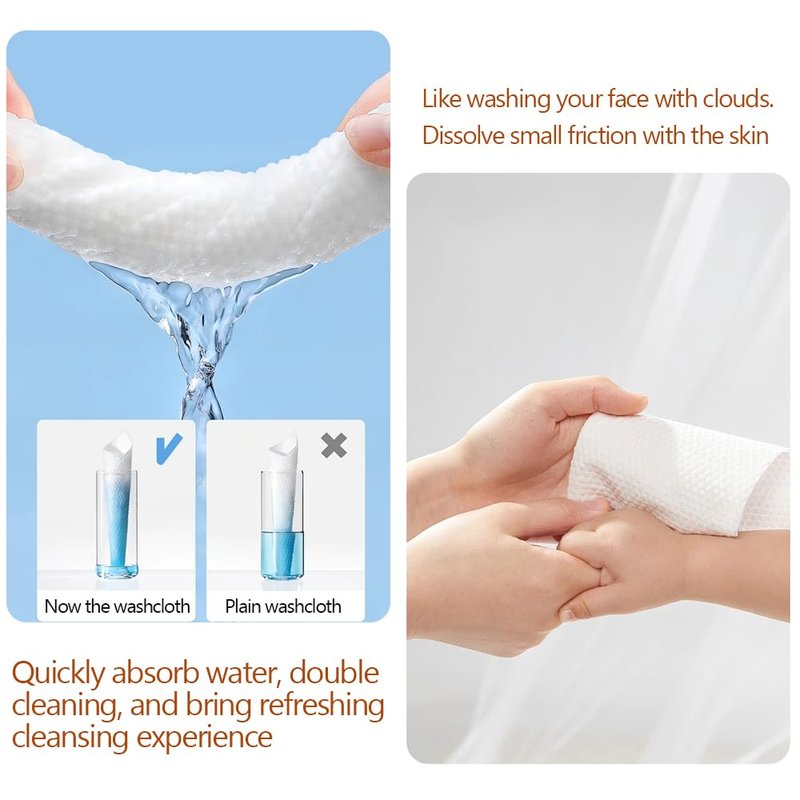 Disposable Face Towel hot face Towel,Wet Wipes AK-SHIP Towels Suitable for Towel Warmers for Your Face,Can be Used in Towel dispensers or manually Soaked in Water.(60 pcs Soft Towels)