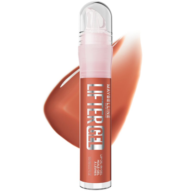 MAYBELLINE Lifter Oil-in-Gel Lip Gloss for Glassy, Bouncy Shine, Hydrating, Tinted Lip Balm and Moisturizer with Hyaluronic Acid and Passionfruit Oil, Vanilla Horchata (Brown Nude)