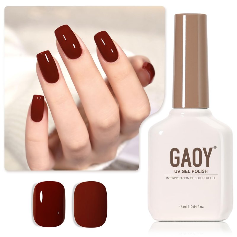 Red Gel Nail Polish - 16ml Soak Off UV Light Cure for DIY Manicure | 1008 Crimson Red