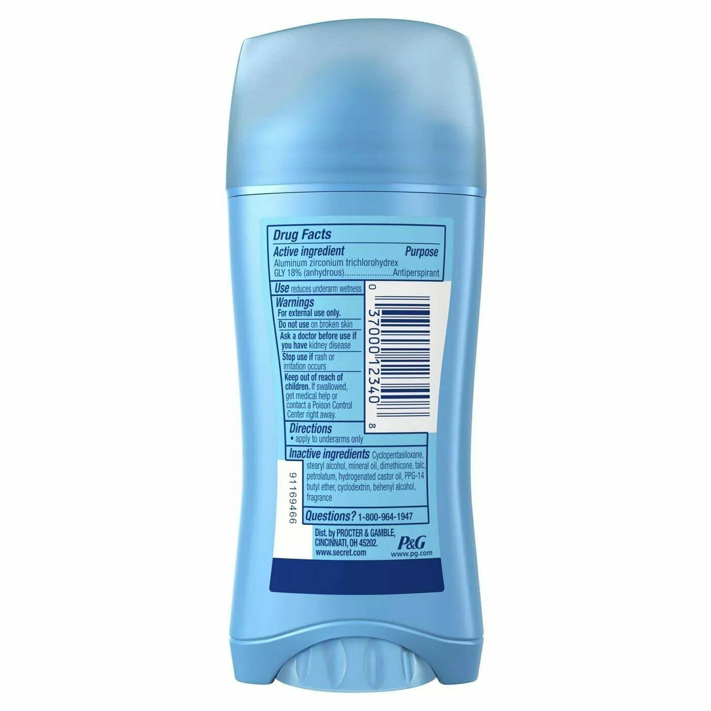Secret Anti-Perspirant Deodorant Invisible Solid Unscented 2.60 oz (Pack of 10)