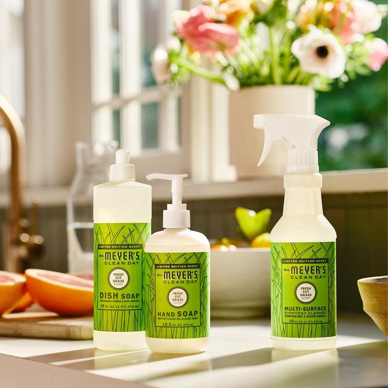 MRS. MEYER'S CLEAN DAY Hand Soap, Fresh Cut Grass Scent, 12.5 Fl Oz Bottle