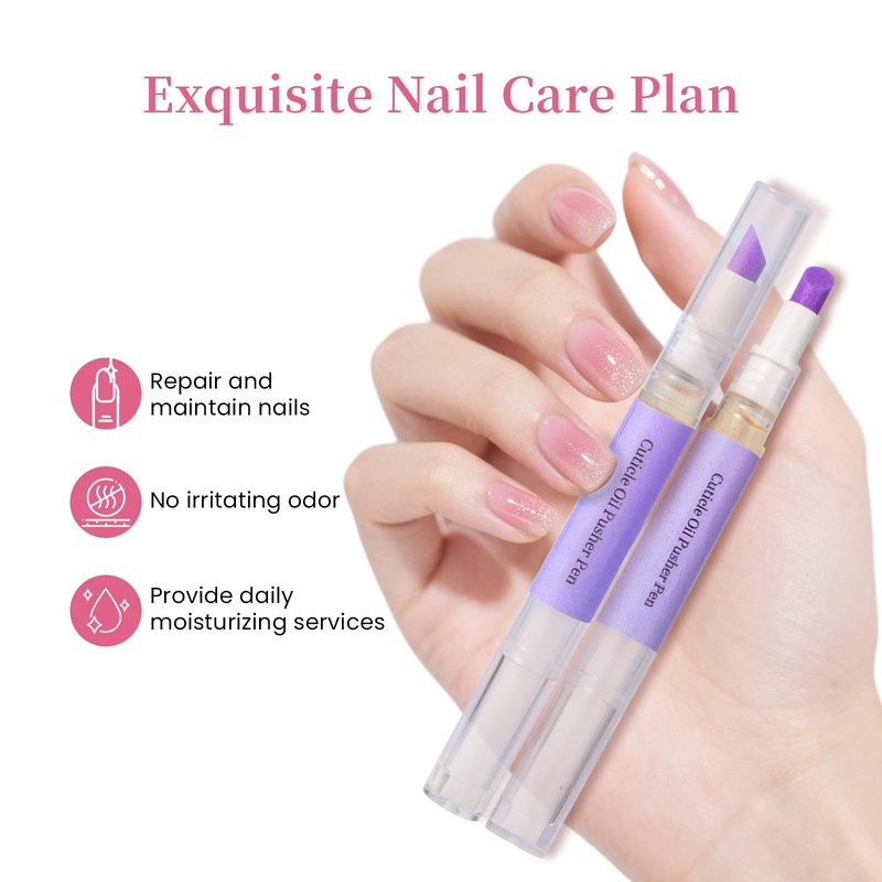 CORACIK 2-in-1 Cuticle Oil Pen - 2026 New Ceramic Cuticle Pusher & Oil Pen - Nail Care Tool for Damaged Nails, Removes Cuticles & Hangnails, Moisturizes & Brightens