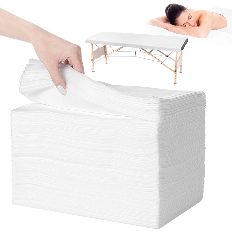 100PCS Disposable Massage Table Sheets, 71” x 31.5” Disposable Massage Bed Covers, Breathable Non-Woven Fabric Tattoo Bed Sheets, Single Use Hygiene Sheet for SPA Centers, Beauty Salons, Hotels