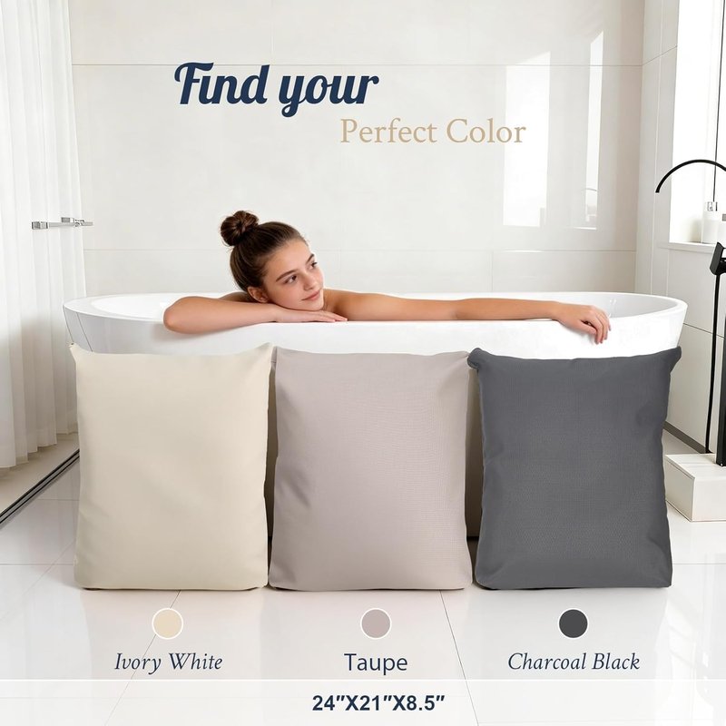 Luxury Bath Pillow for Bathtub, Soft & Comfortable Head Neck & Back Support, Adjustable Thickness, Quick Drying Bathtub Pillow for Pain Relief, Ideal Gift for Christmas Birthday Mother’s Day