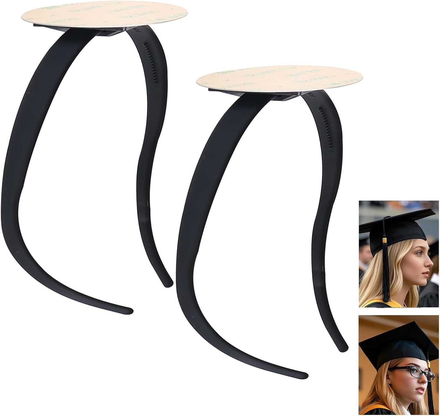Tryly Graduation Cap Headband Insert - 2 Pack Anti-Slip Stabilizer for Eyeglasses | Perfect Graduation Gift