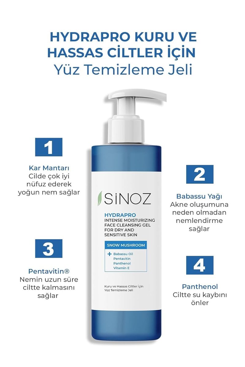 Hydrapro Hydrating Face Cleansing Gel - Intense Moisturizer for Dry & Sensitive Skin