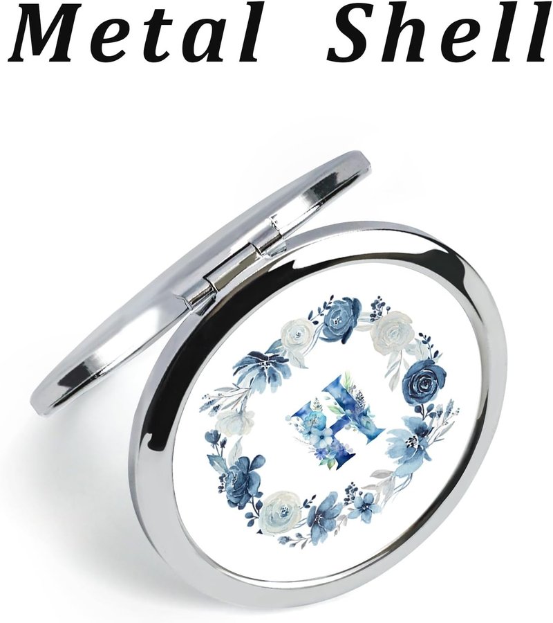 Personalized Floral Monogram Compact Mirror - Custom Gift for Women & Teens | Perfect for Birthdays, Graduations, Mother's Day
