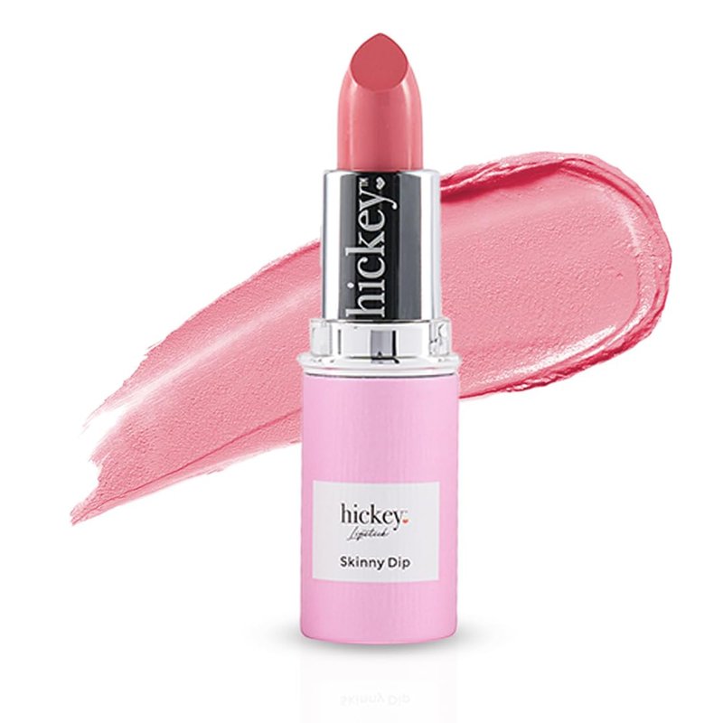 Hickey Lipstick Refill, Skinny Dip - Long Lasting Light Pink Lipstick - Hydrating Lip Color Infused with Nourishing Jojoba Oil for Women - Highly Pigmented, Vegan, Gluten-Free Formula